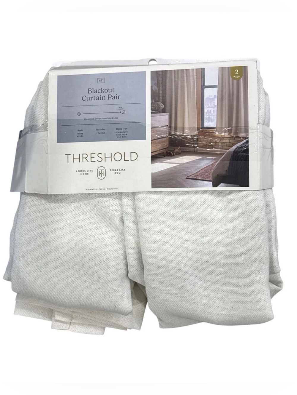 Threshold Blackout Curtain Pair - White